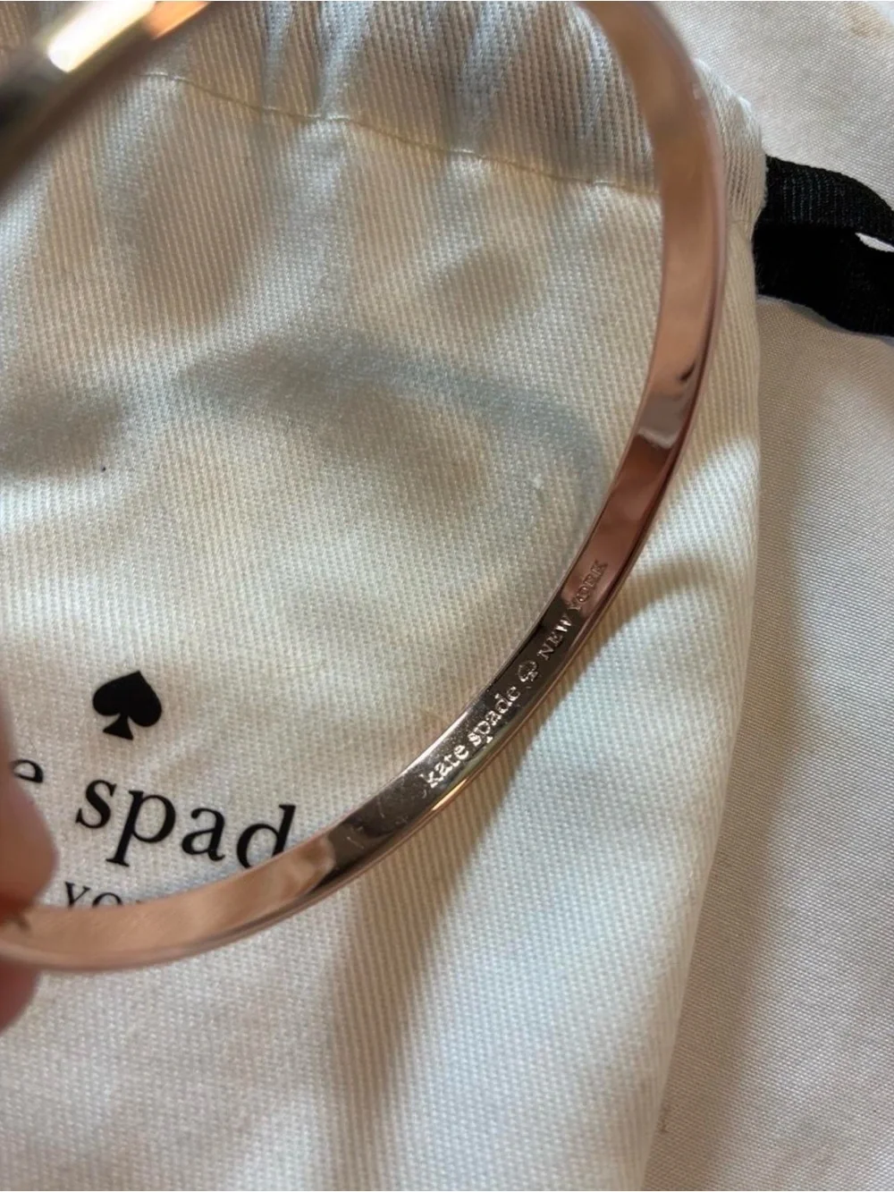 Kate Spade Rose Gold Bangle Stop & Smell The Roses